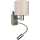 Brilagi - LED flexibele wandlamp BOBO 1xE27/25W/230V + LED/3W mat chroom/beige/stippen