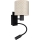 Brilagi - LED flexibele wandlamp BOBO 1xE27/25W/230V + LED/3W zwart/beige/gestippeld