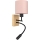 Brilagi - LED flexibele wandlamp BOBO WOOD 1xE27/25W/230V + LED/3W eiken/zwart/roze