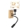 Brilagi - LED flexibele wandlamp BOBO WOOD voor de kinderkamer, 1xE27/25W/230V + LED/3W, eiken/zwart/wit, berenmotief