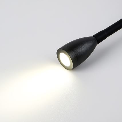 Brilagi - LED Flexibele wandlamp MAYA Double LED/4W/230V + LED/3W zwart