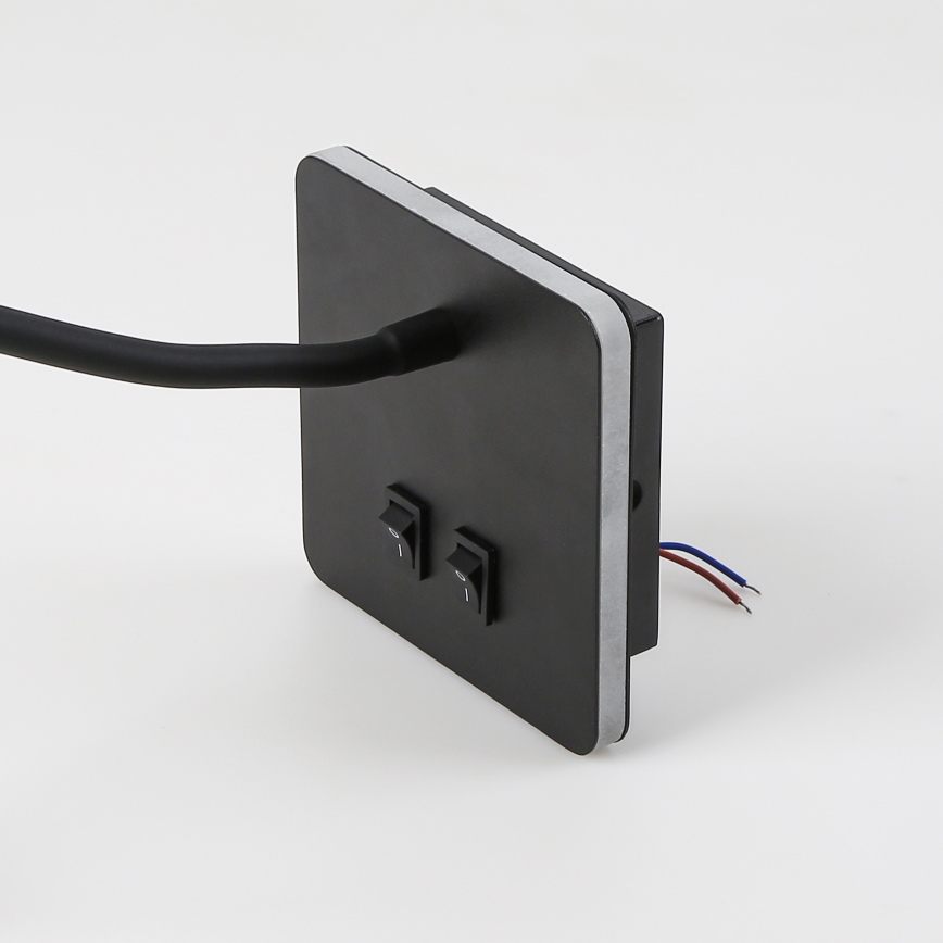 Brilagi - LED Flexibele wandlamp MAYA Double LED/4W/230V + LED/3W zwart
