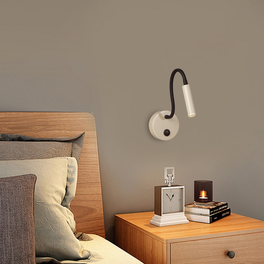 Brilagi - LED Flexibele wandlamp MAYA LED/3W/230V 4000K beige