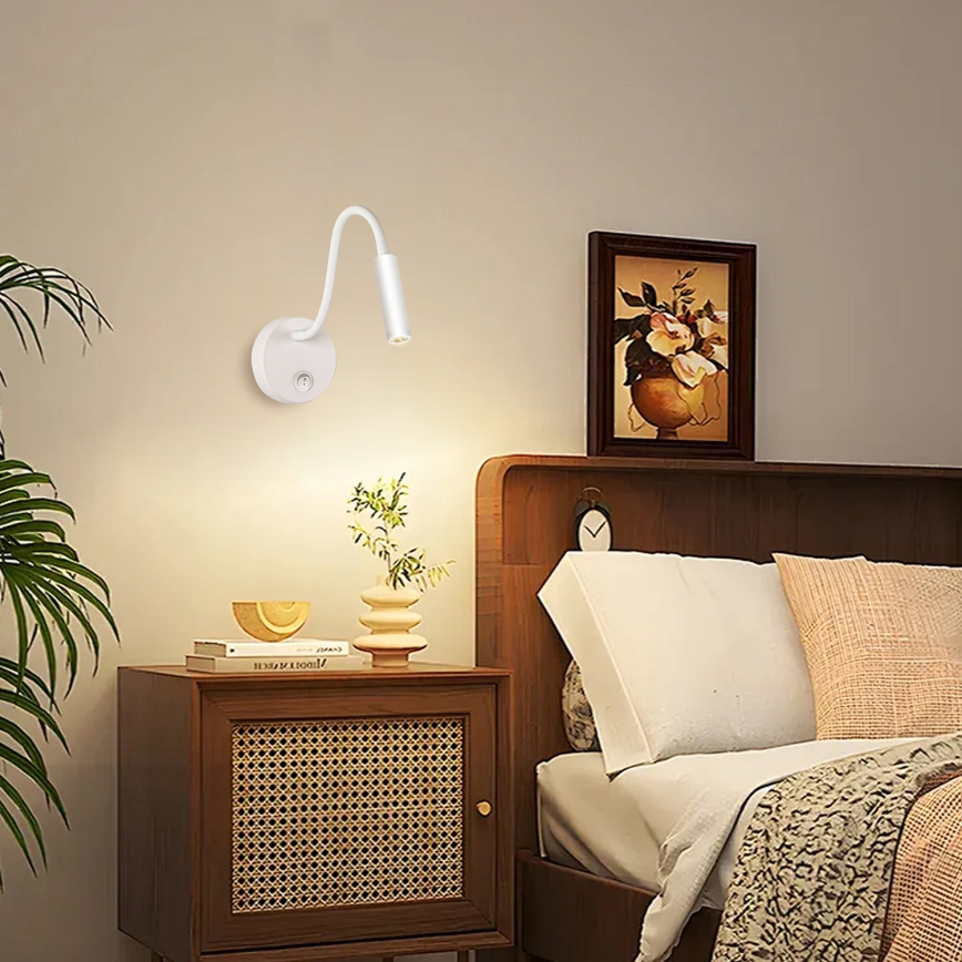 Brilagi - LED Flexibele wandlamp MAYA LED/3W/230V 4000K wit