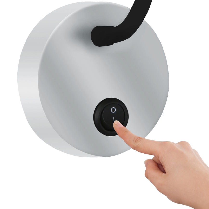 Brilagi - LED Flexibele wandlamp MAYA LED/3W/230V 4000K zilver