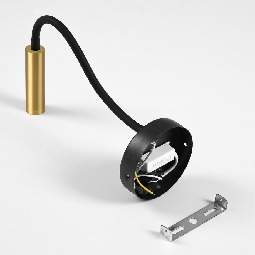 Brilagi - LED Flexibele wandlamp MAYA LED/3W/230V 4000K zwart/goud