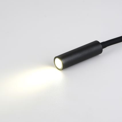 Brilagi - LED Flexibele wandlamp met USB-poort MAYA LED/3W/230V 4000K zwart