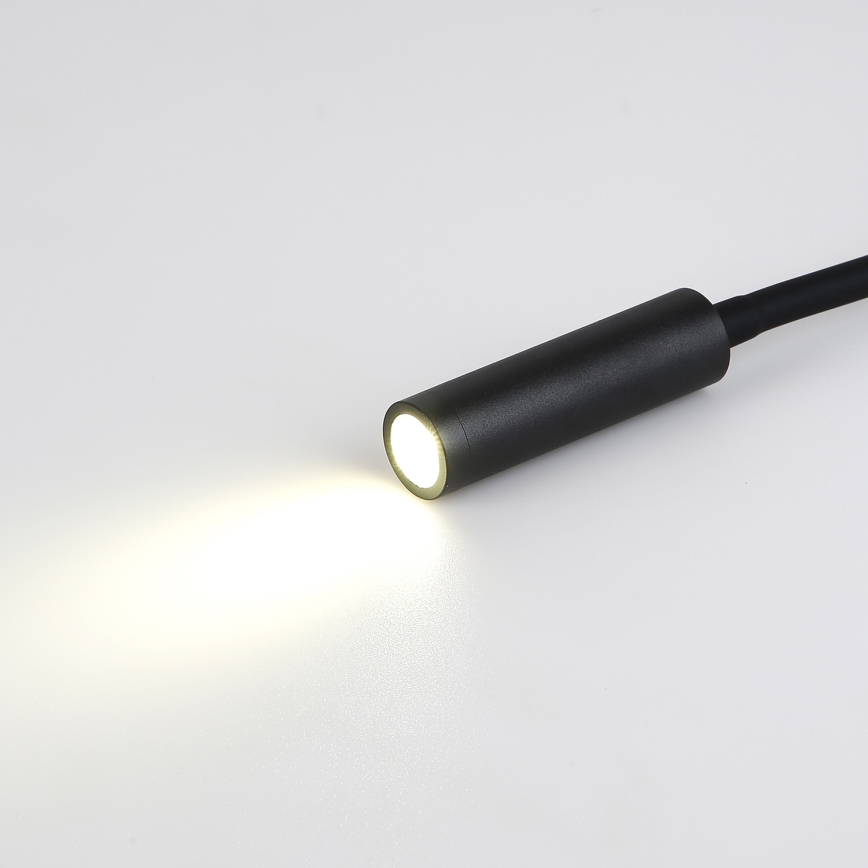 Brilagi - LED Flexibele wandlamp met USB-poort MAYA LED/3W/230V 4000K zwart