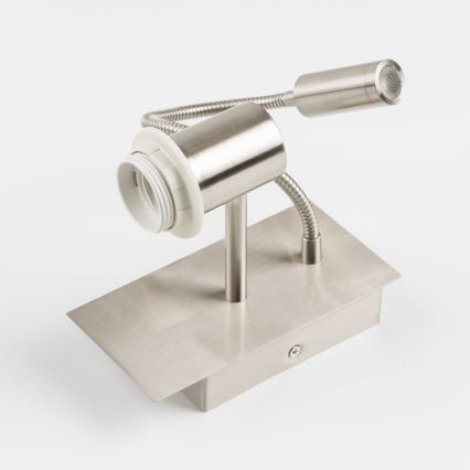 Brilagi - LED flexibele wandlamp NUBILA 1xE27/25W/230V + LED/3W mat chroom/geel