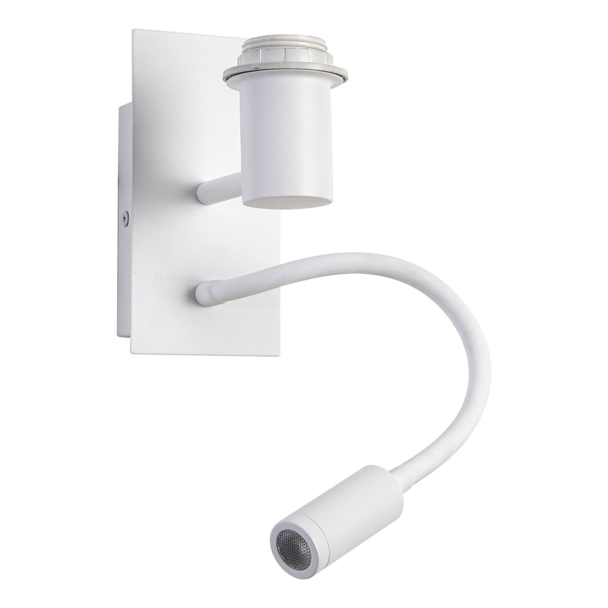 Brilagi - LED flexibele wandlamp NUBILA 1xE27/25W/230V + LED/3W wit/warmwit