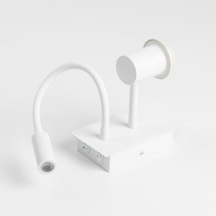 Brilagi - LED flexibele wandlamp NUBILA 1xE27/25W/230V + LED/3W wit/warmwit