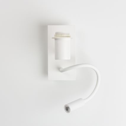 Brilagi - LED flexibele wandlamp NUBILA 1xE27/25W/230V + LED/3W wit/warmwit