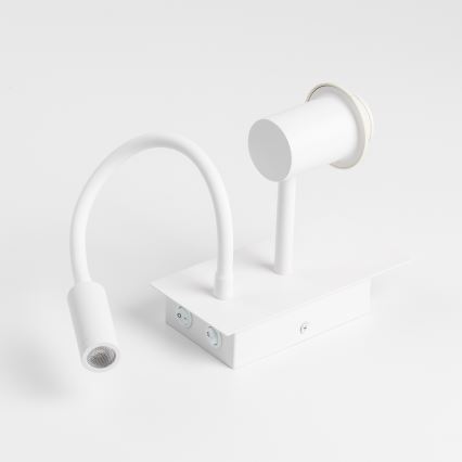 Brilagi - LED flexibele wandlamp NUBILA 1xE27/25W/230V + LED/3W wit/oranje