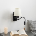 Brilagi - LED Flexibele wandlamp NUBILA 1xE27/25W/230V + LED/3W zwart/crème