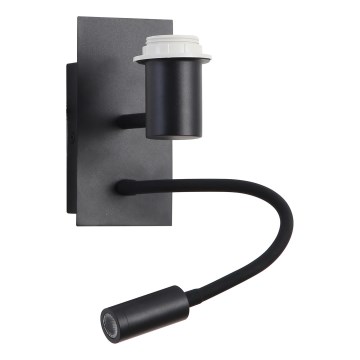 Brilagi - LED Flexibele wandlamp NUBILA 1xE27/25W/230V + LED/3W zwart