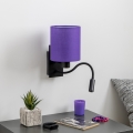 Brilagi - LED Flexibele wandlamp NUBILA 1xE27/25W/230V + LED/3W zwart/paars