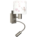 Brilagi - LED flexibele wandlamp voor kinderen BOBO 1xE27/25W/230V + LED/3W mat chroom/crème/konijntjes