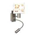 Brilagi - LED flexibele wandlamp voor kinderen BOBO 1xE27/25W/230V + LED/3W mat chroom/wit/beertjes
