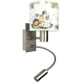 Brilagi - LED flexibele wandlamp voor kinderen BOBO 1xE27/25W/230V + LED/3W mat chroom/wit/groen/jungle