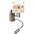 Brilagi - LED Flexibele wandlamp voor kinderen BOBO 1xE27/25W/230V + LED/3W mat chroom/wit/roze/feeën