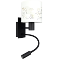Brilagi - LED flexibele wandlamp voor kinderen BOBO 1xE27/25W/230V + LED/3W zwart/wit/eenhoorns