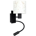 Brilagi - LED flexibele wandlamp voor kinderen BOBO 1xE27/25W/230V + LED/3W zwart/wit/konijntjes