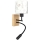 Brilagi - LED flexibele wandlamp voor kinderen BOBO WOOD 1x E27/25W/230V + geïntegreerde LED 3W, eiken/zwart/wit/konijntjes