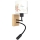 Brilagi - LED flexibele wandlamp voor kinderen BOBO WOOD 1xE27/25W/230V + LED/3W eiken/zwart/wit/diertjes