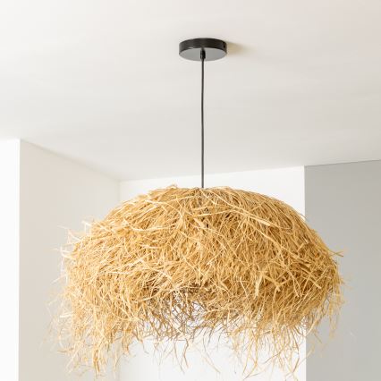 Brilagi - LED-hanglamp aan een kabel CERIA BOHO 1xE27/40W/230V Ø 60 cm raffia