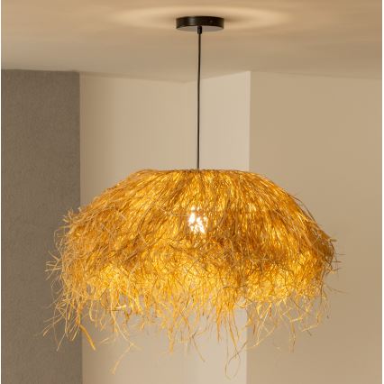 Brilagi - LED-hanglamp aan een kabel CERIA BOHO 1xE27/40W/230V Ø 60 cm raffia