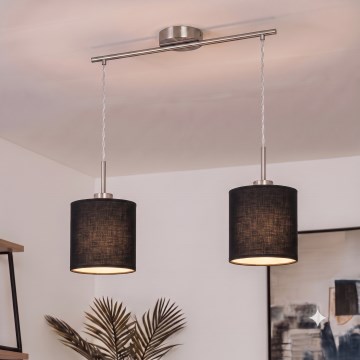 Brilagi - LED-hanglamp aan een kabel NUBILA 2xE27/60W/230V zwart