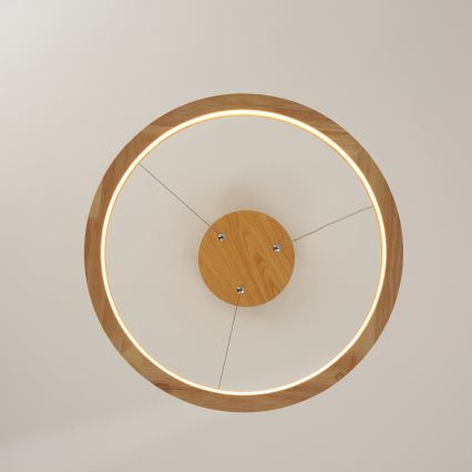 Brilagi - LED-hanglamp aan een kabel UMEA WOOD LED/30W/230V Ø 40 cm rubberhout