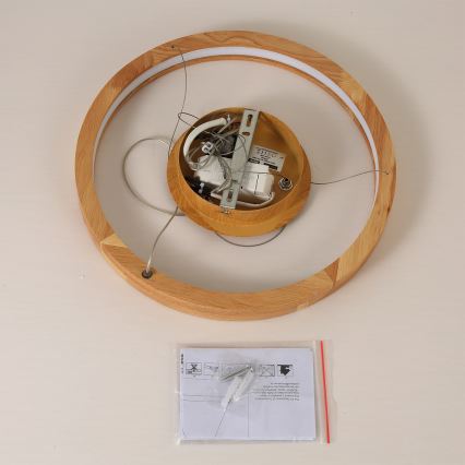 Brilagi - LED-hanglamp aan een kabel UMEA WOOD LED/30W/230V Ø 40 cm rubberhout