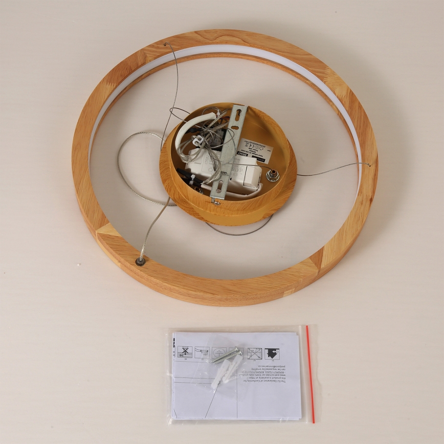 Brilagi - LED-hanglamp aan een kabel UMEA WOOD LED/30W/230V Ø 40 cm rubberhout