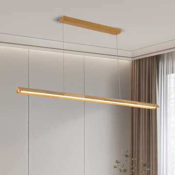 Brilagi - LED-hanglamp aan een kabel UMEA WOOD LED/40W/230V 150 cm rubberhout