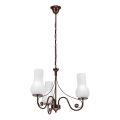 Brilagi - LED Hanglamp aan een ketting COTTAGE 3xE14/40W/230V bruin/wit