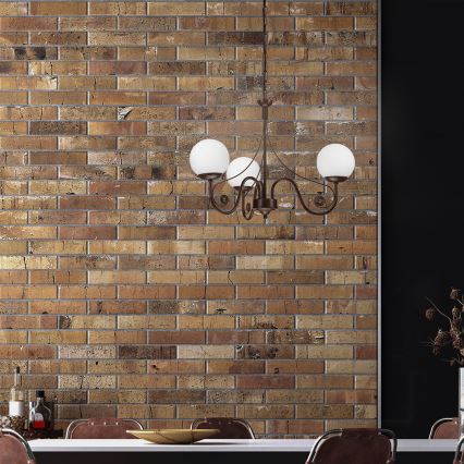 Brilagi - LED Hanglamp aan een ketting COTTAGE 3xG9/40W/230V bruin/wit