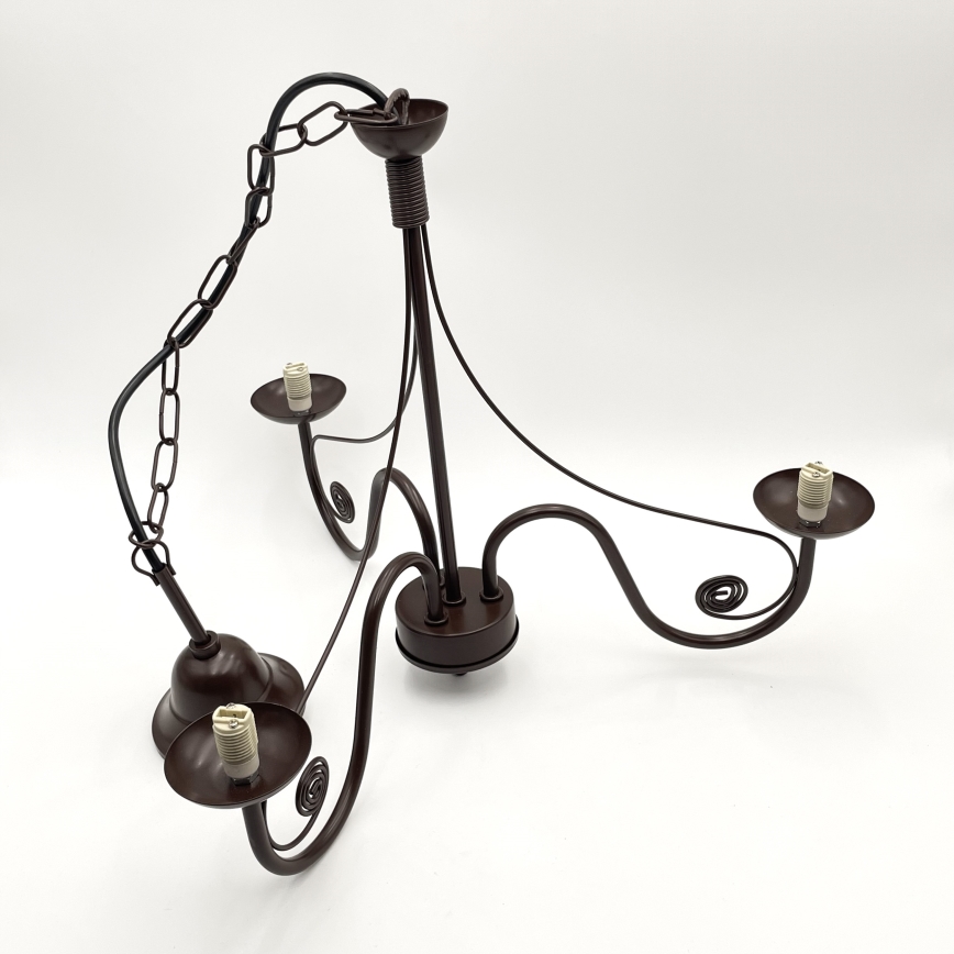Brilagi - LED Hanglamp aan een ketting COTTAGE 3xG9/40W/230V bruin/wit