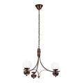 Brilagi - LED Hanglamp aan een ketting COTTAGE 3xG9/40W/230V eiken/wit