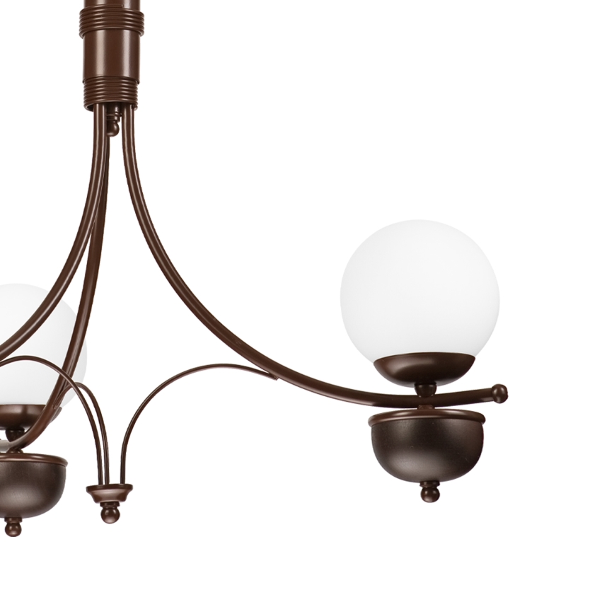 Brilagi - LED Hanglamp aan een ketting COTTAGE 3xG9/40W/230V eiken/wit