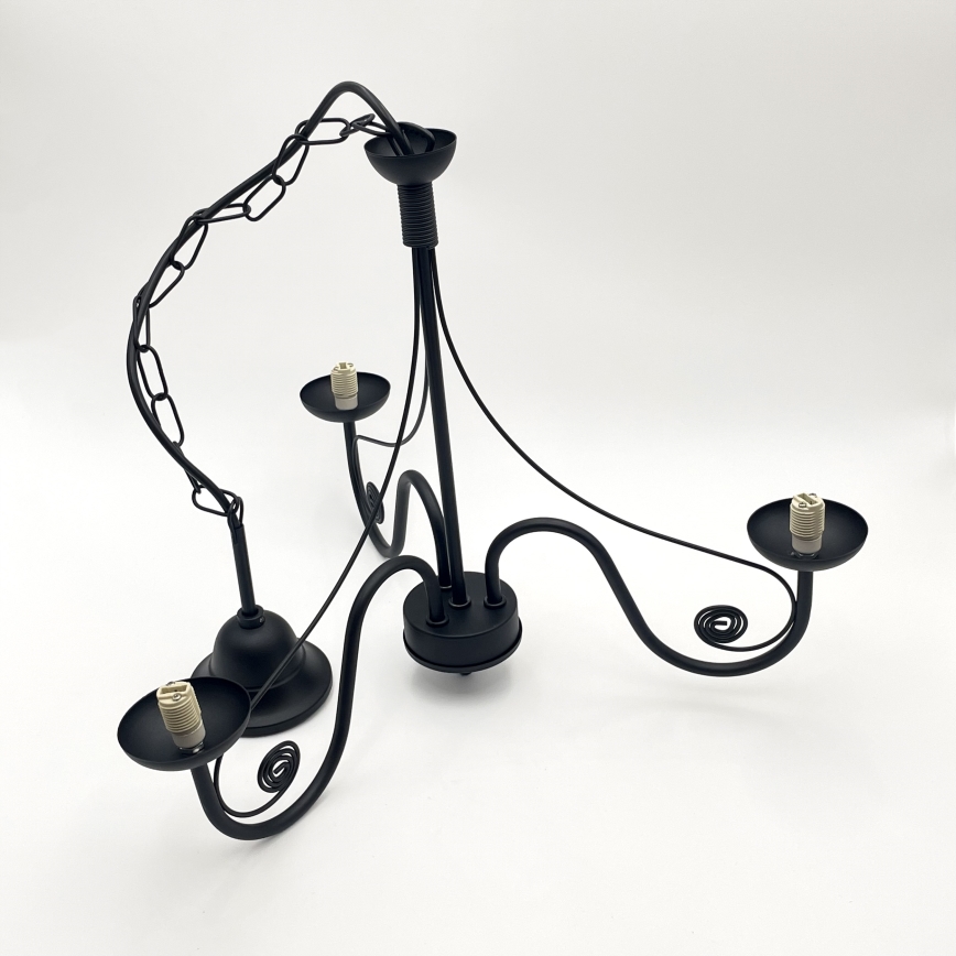 Brilagi - LED Hanglamp aan een ketting COTTAGE 3xG9/40W/230V zwart/wit