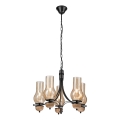 Brilagi - LED Hanglamp aan een ketting COTTAGE 5xE14/40W/230V beuken/bruin