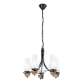 Brilagi - LED Hanglamp aan een ketting COTTAGE 5xE14/40W/230V beuken/wit