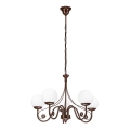 Brilagi - LED Hanglamp aan een ketting COTTAGE 5xG9/40W/230V bruin/wit