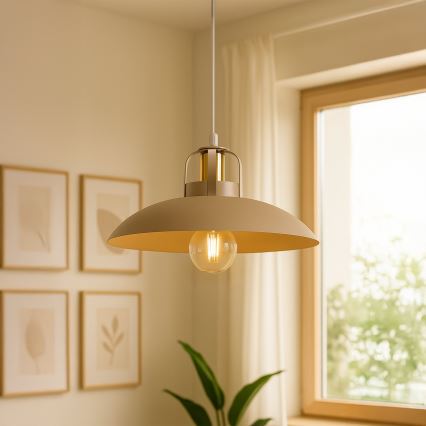 Brilagi - LED Hanglamp aan een koord FLAMENGO 1xE27/60W/230V beige