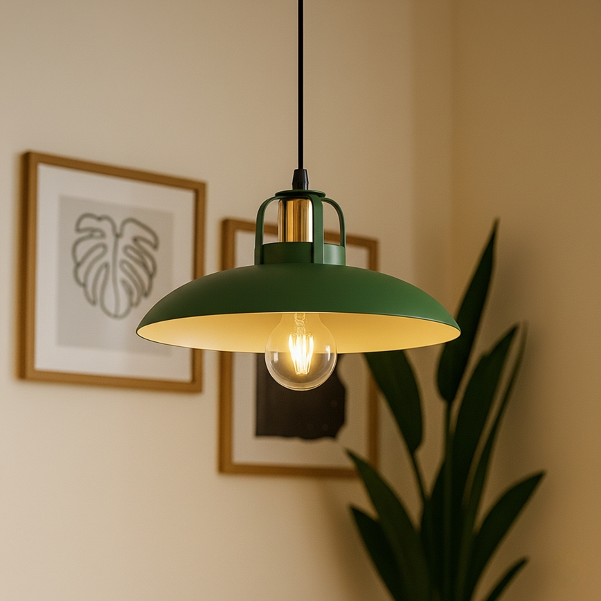 Brilagi - LED Hanglamp aan een koord FLAMENGO 1xE27/60W/230V groen
