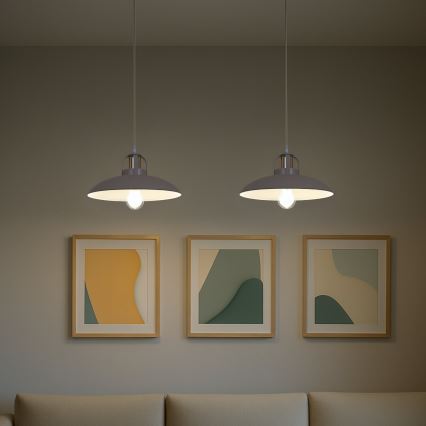 Brilagi - LED Hanglamp aan een koord FLAMENGO 2xE27/60W/230V beige