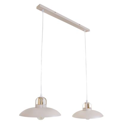 Brilagi - LED Hanglamp aan een koord FLAMENGO 2xE27/60W/230V beige