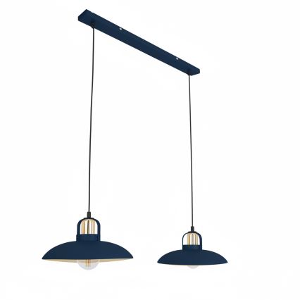 Brilagi - LED Hanglamp aan een koord FLAMENGO 2xE27/60W/230V blauw