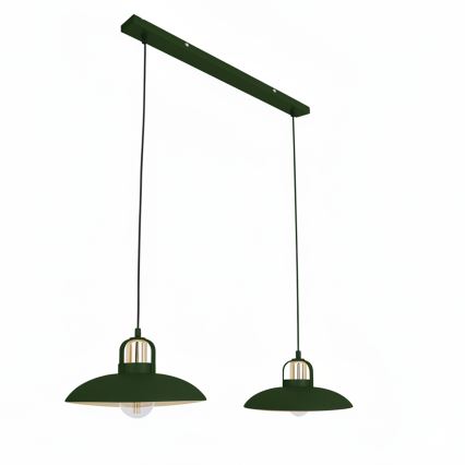 Brilagi - LED Hanglamp aan een koord FLAMENGO 2xE27/60W/230V groen